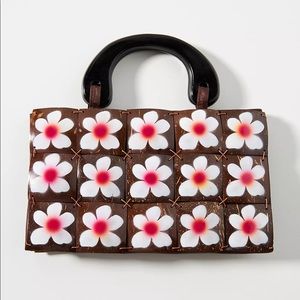 Anthropologie Folk Fortune Coconut Clutch